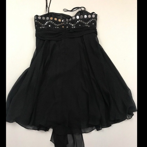 BCBG Maxazria Black Sleeveless Whitney Silk Dress - Picture 3 of 5